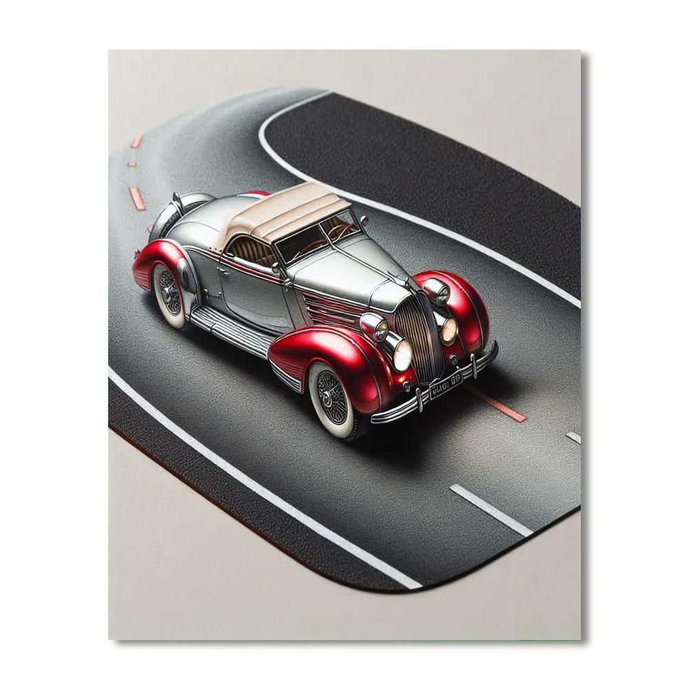 Classic Car Enthusiast's Dream DIY Paint By Numbers