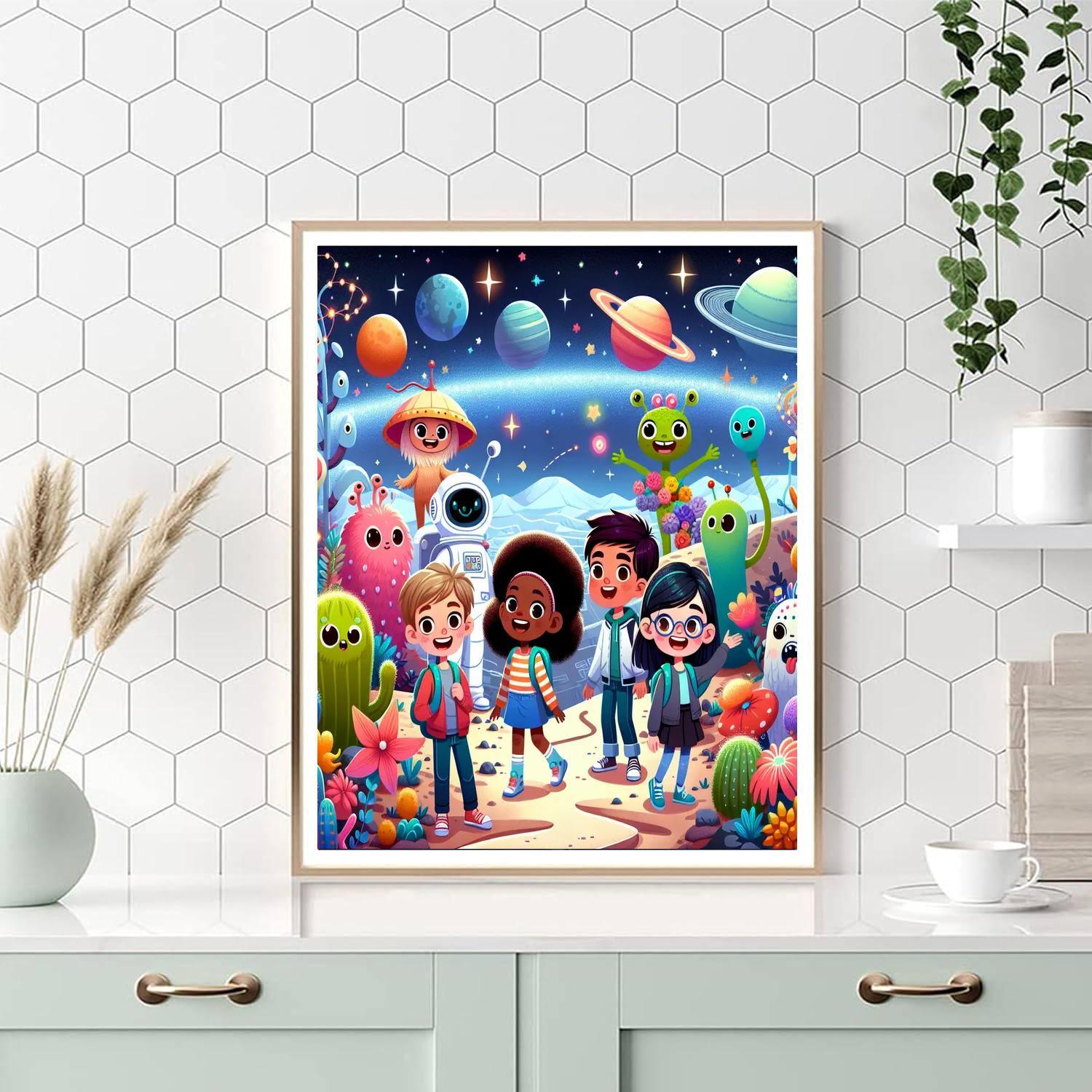 Dreamy Space Explorers Paint By Numbers