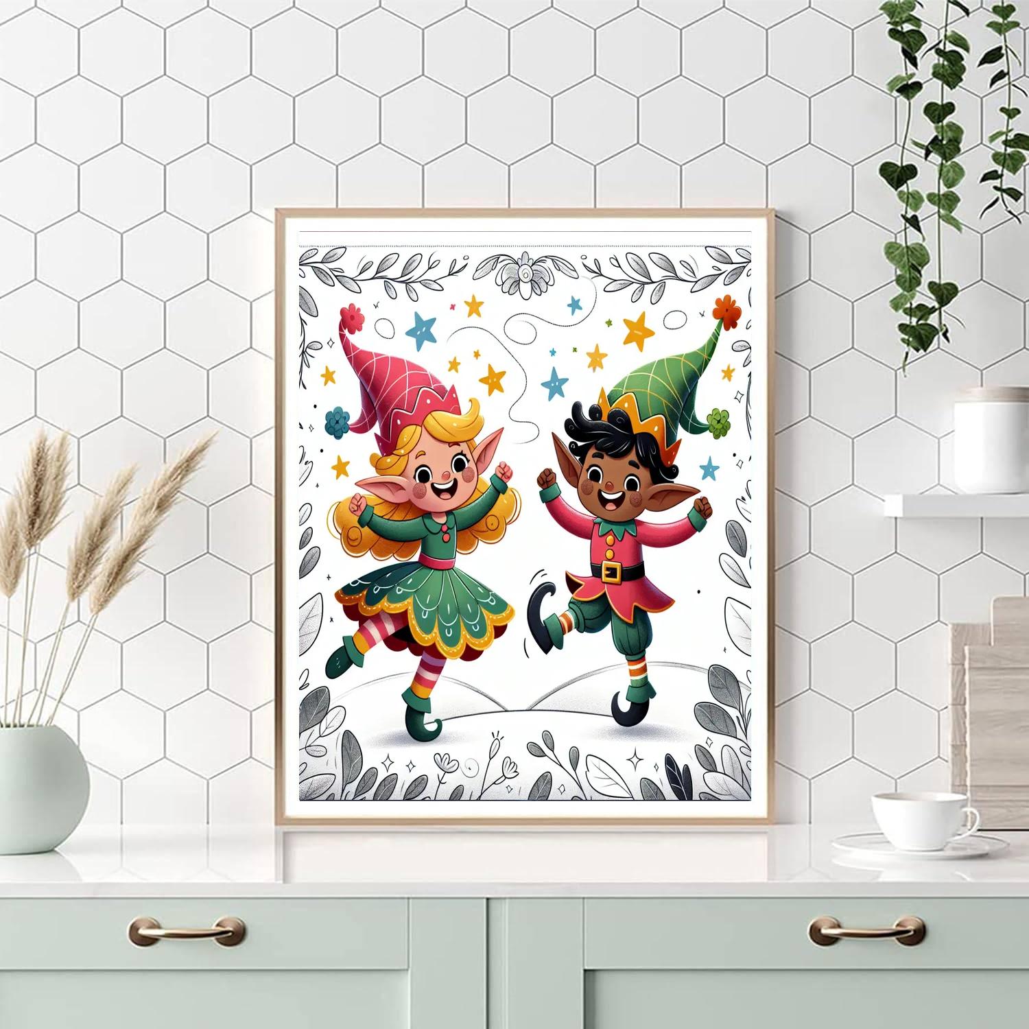 Energetic Elves Painting Number Kit