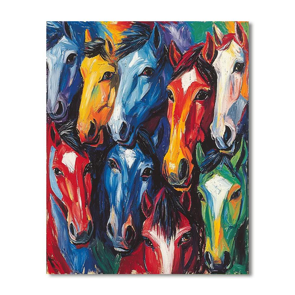 Franz Marc Inspired Expressionist Animal Kingdom  Numbered Painting Kits
