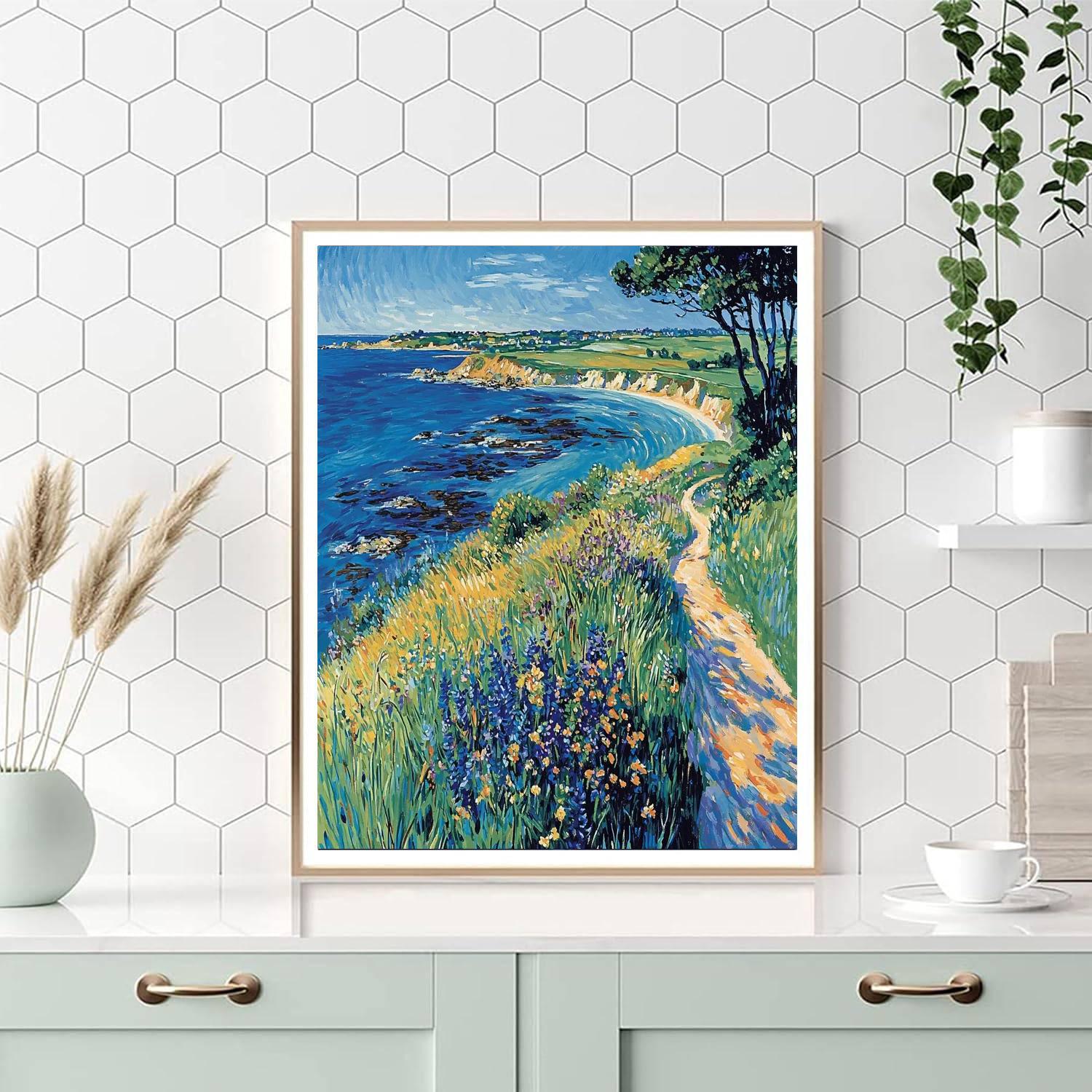 André Derain Inspired Vibrant Coastal Vista  Paint By Numbers