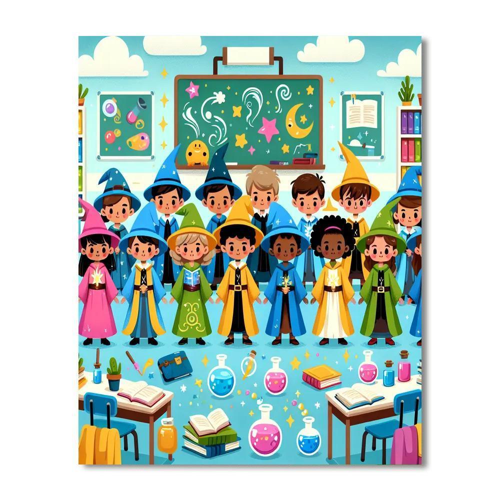 Magic School Of Spells Paint By Numbers Kits