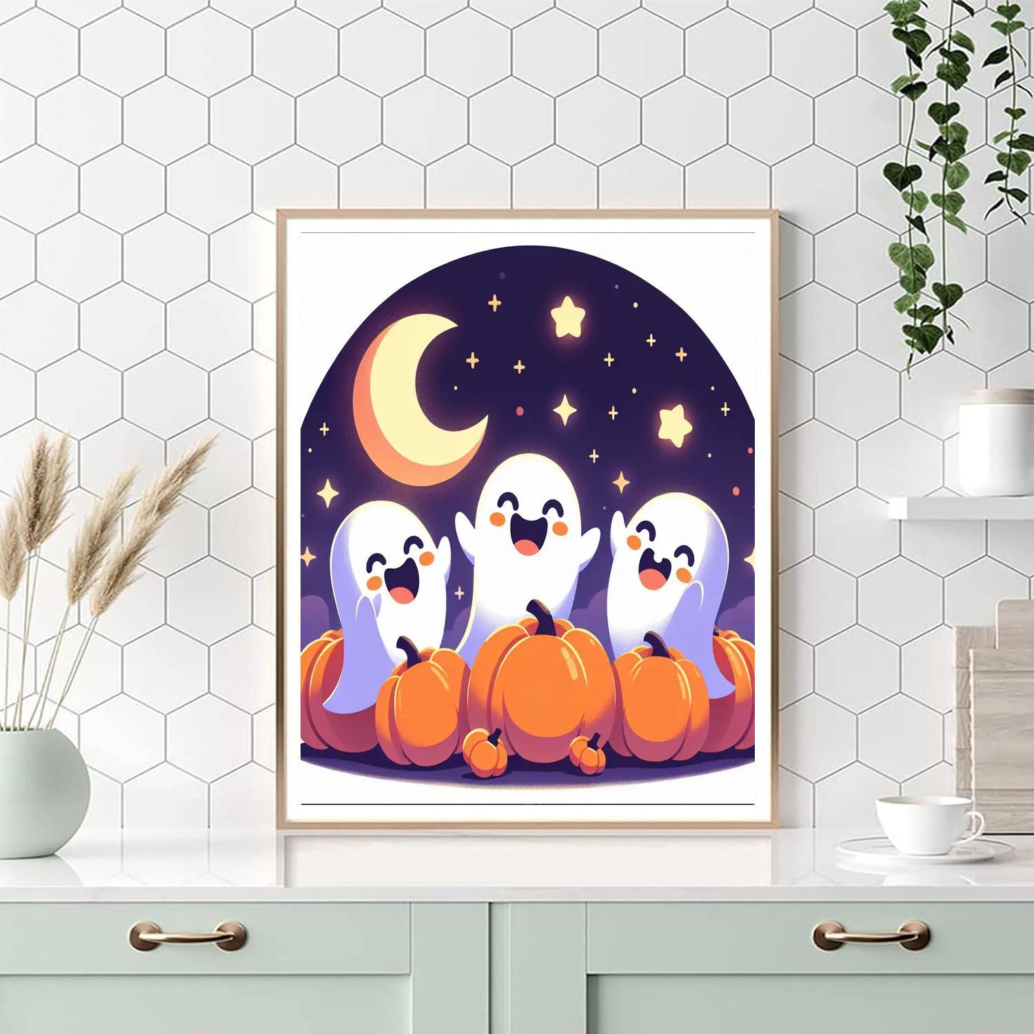 Giggling Ghosts Paint By Numbers Art