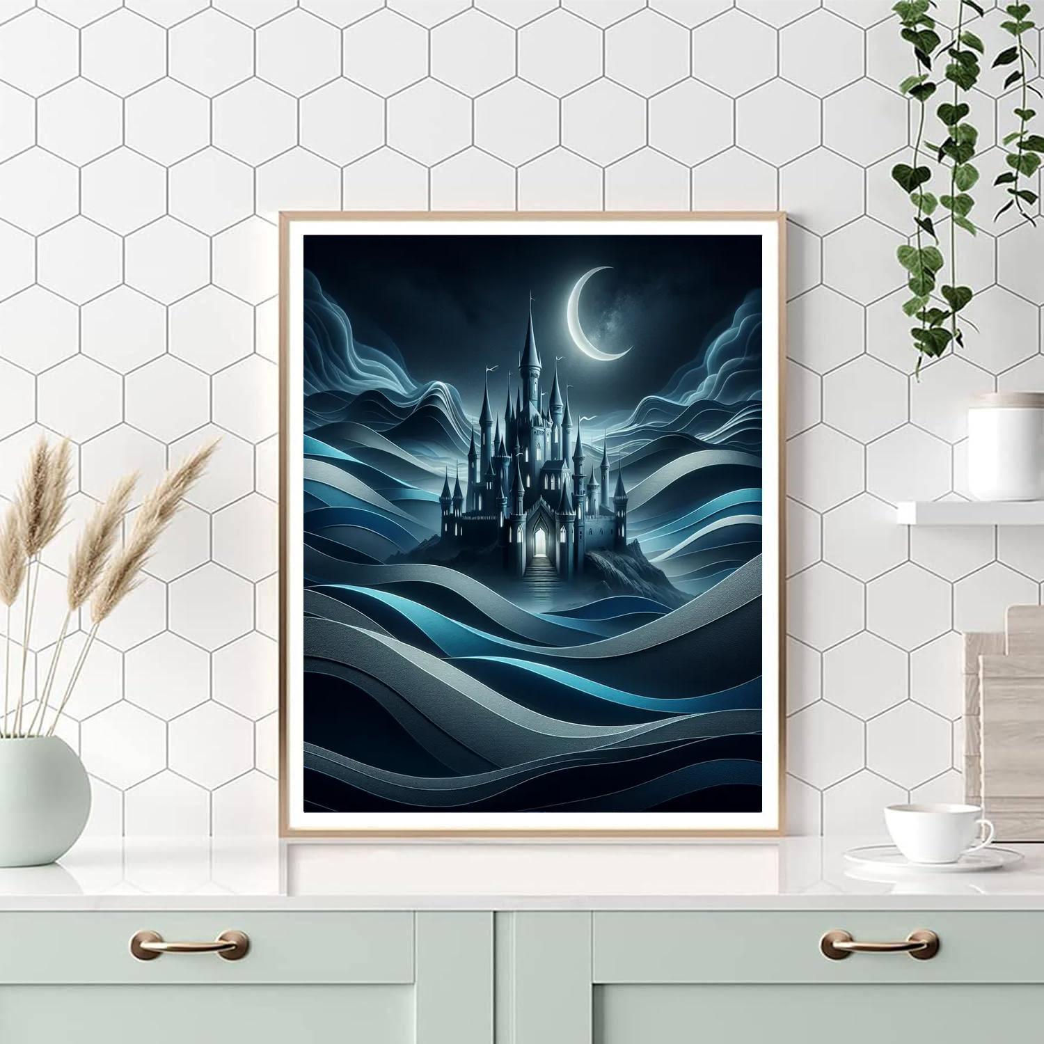Night Sky Castle Dreams Painting By Numbers Kit