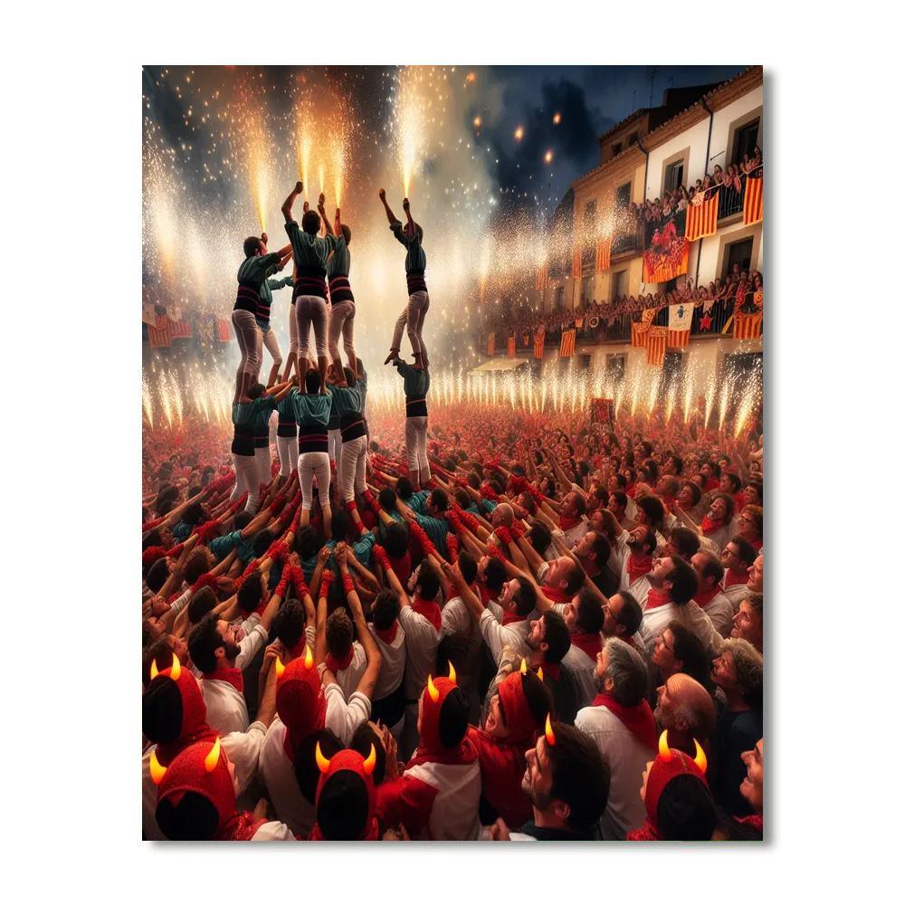 La Mercè Festival - Barcelona, Spain Paint By Number