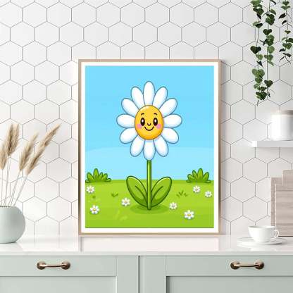 Delightful Daisy Number Painting