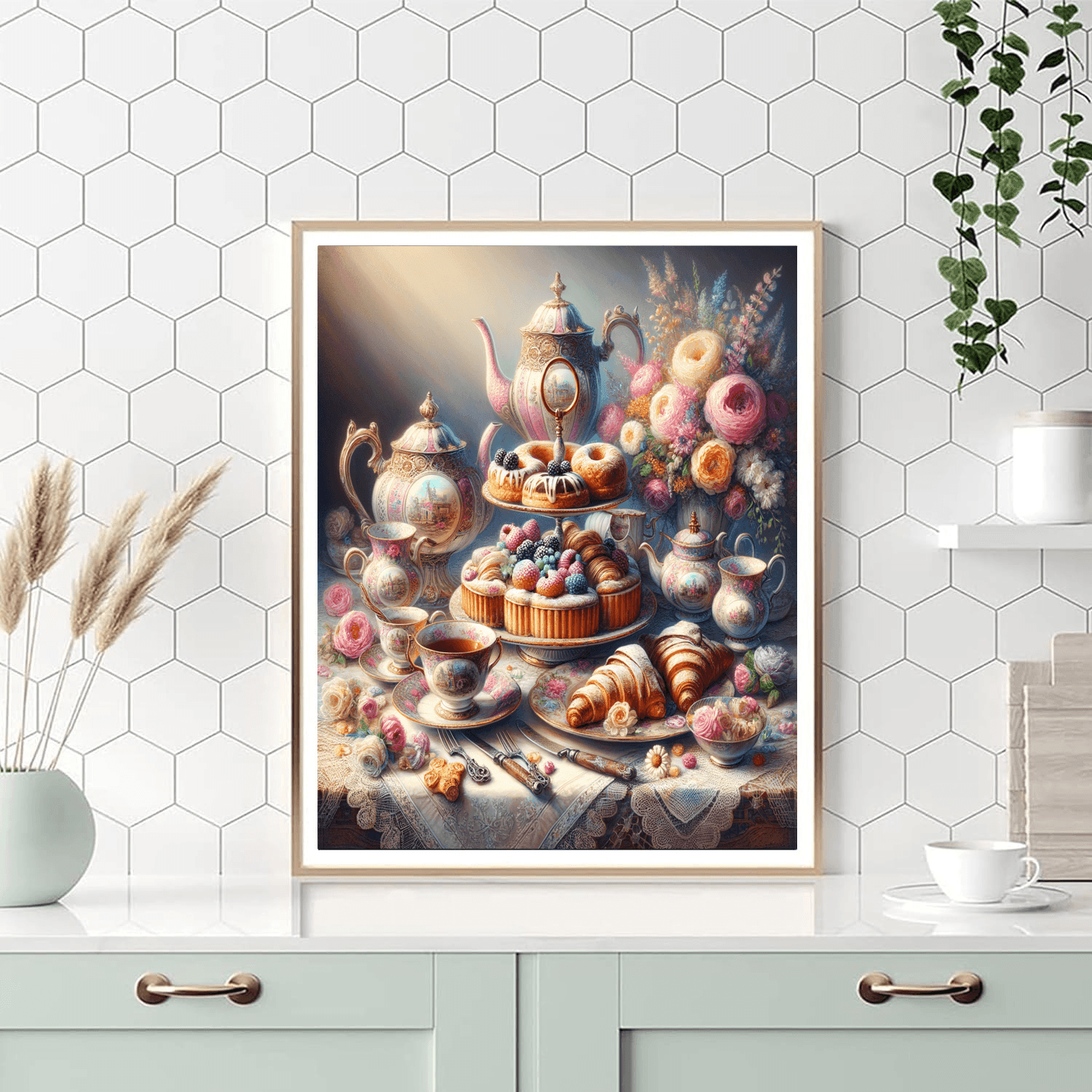 Victorian Tea Party Vignette Paint By Color