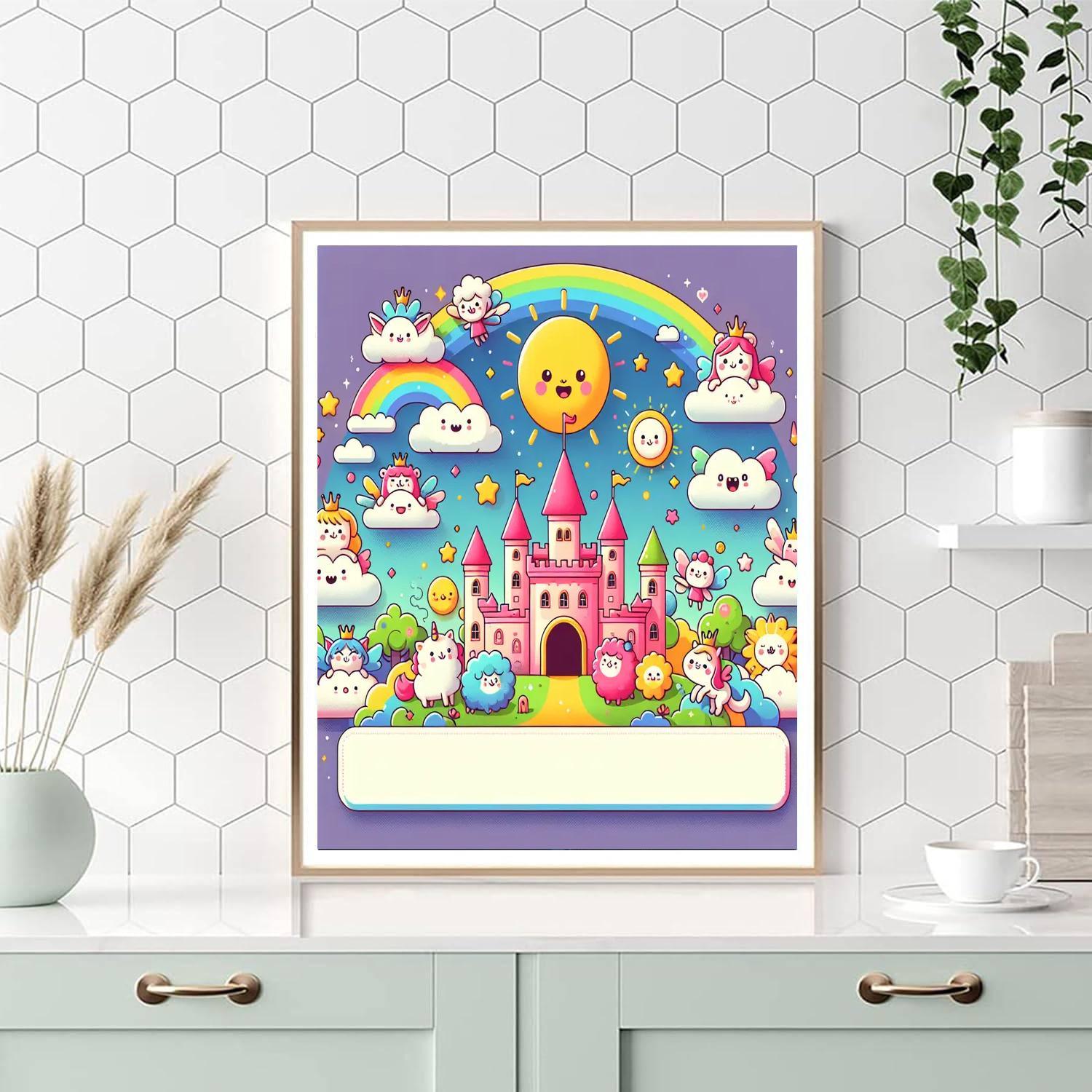 Charming Cloud Castle Number Painting