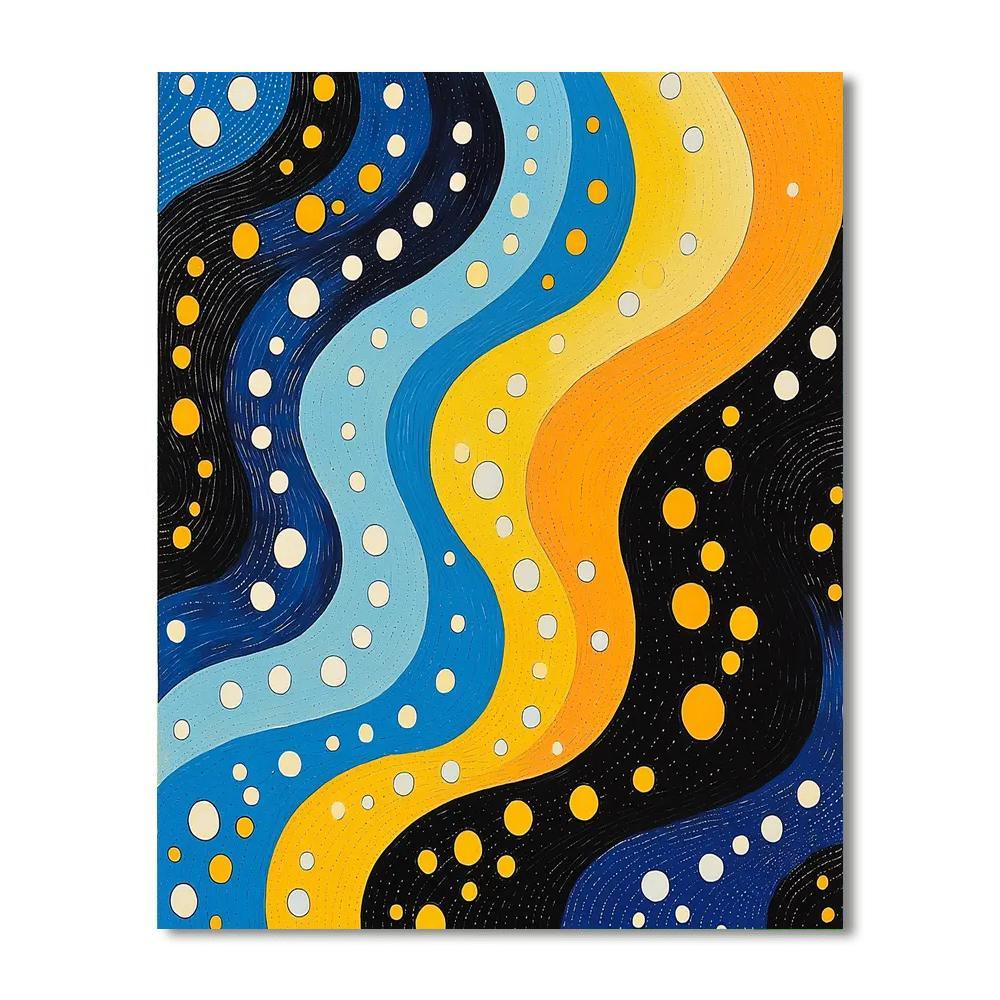 Yayoi Kusama Inspired Consciousness Waves  Paint By Number