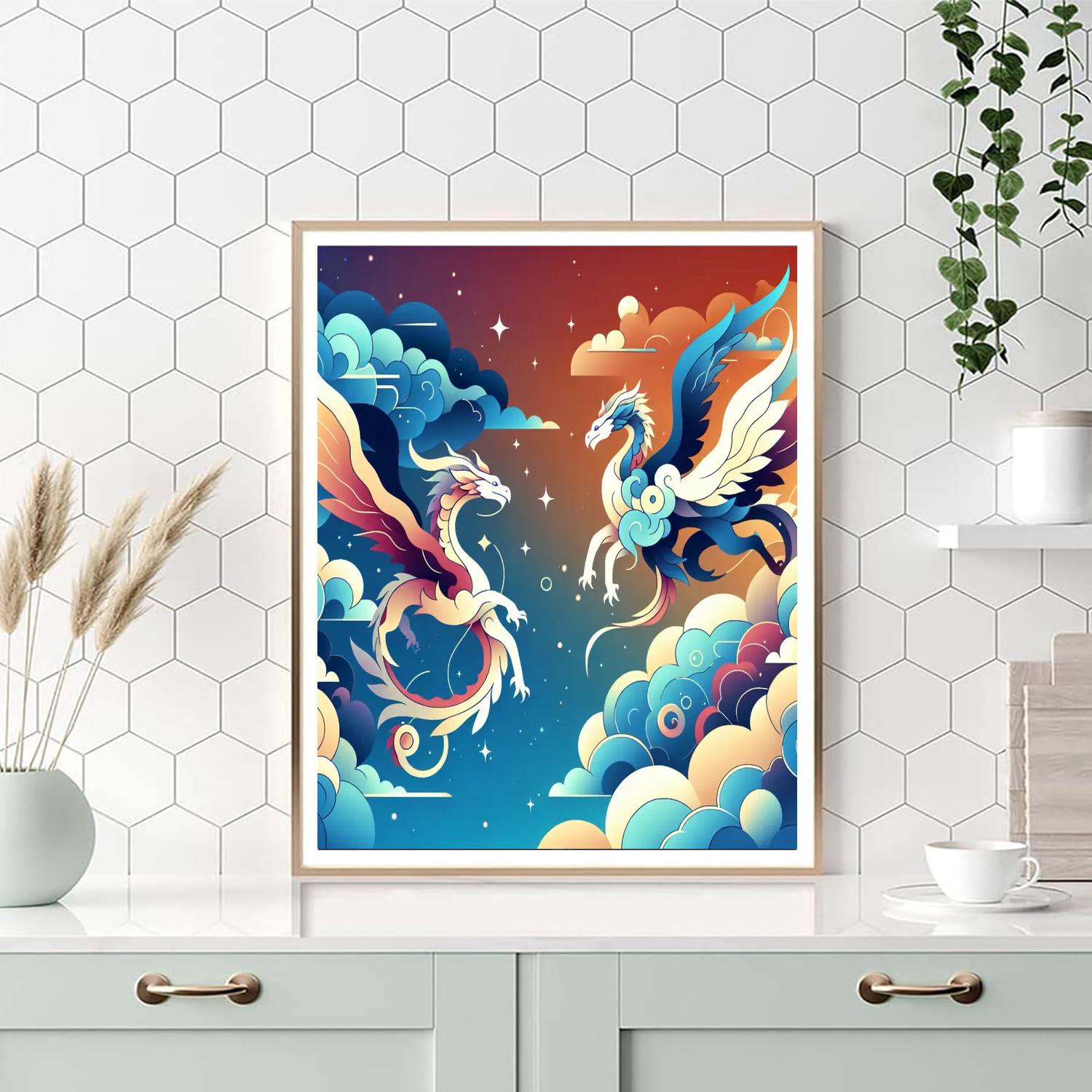 Dazzling Dragon Dreamland Paint By Numbers Art