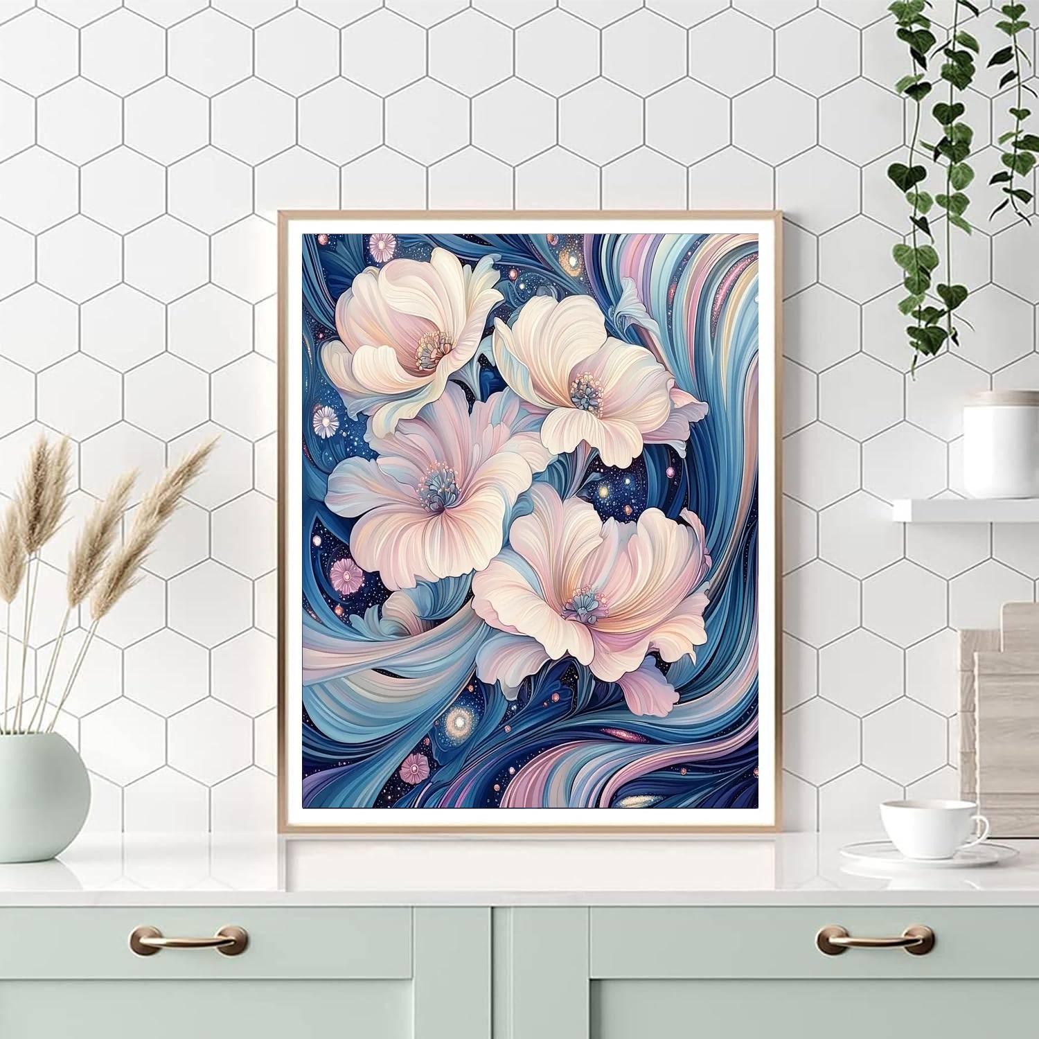 Alphonse Mucha Inspired Celestial Floral Harmony  DIY Paint By Numbers