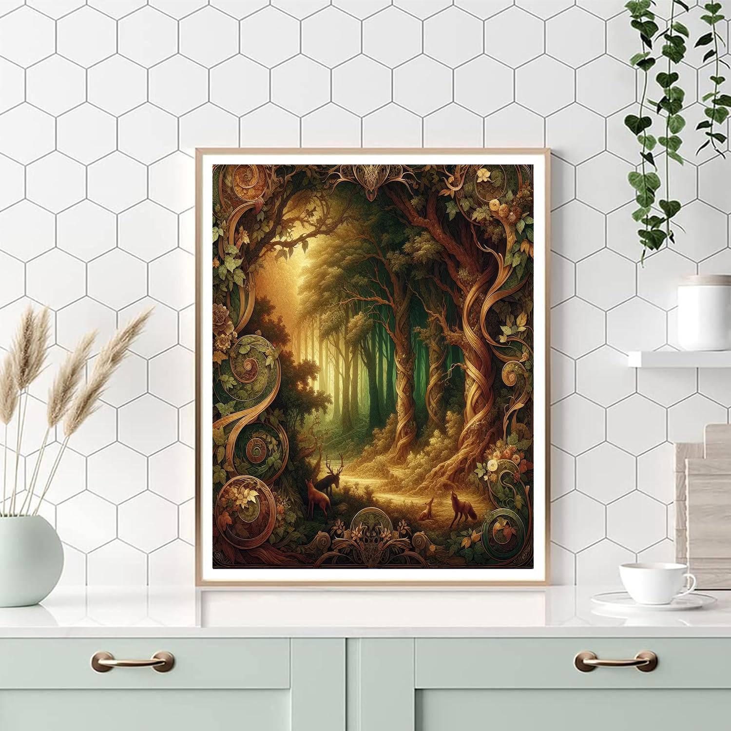 Mystic Grove Wallpaper Paint By Number