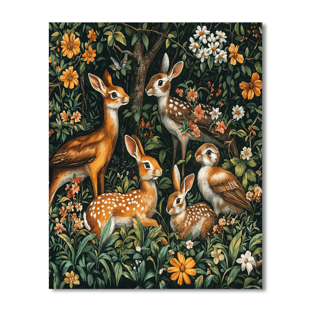 John James Audubon Inspired Animals In Harmony  DIY Paint By Numbers