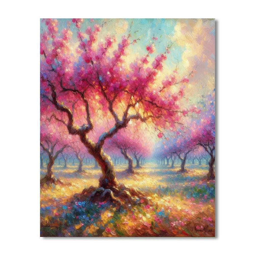 Blossom-filled Orchard Paint By Numbers