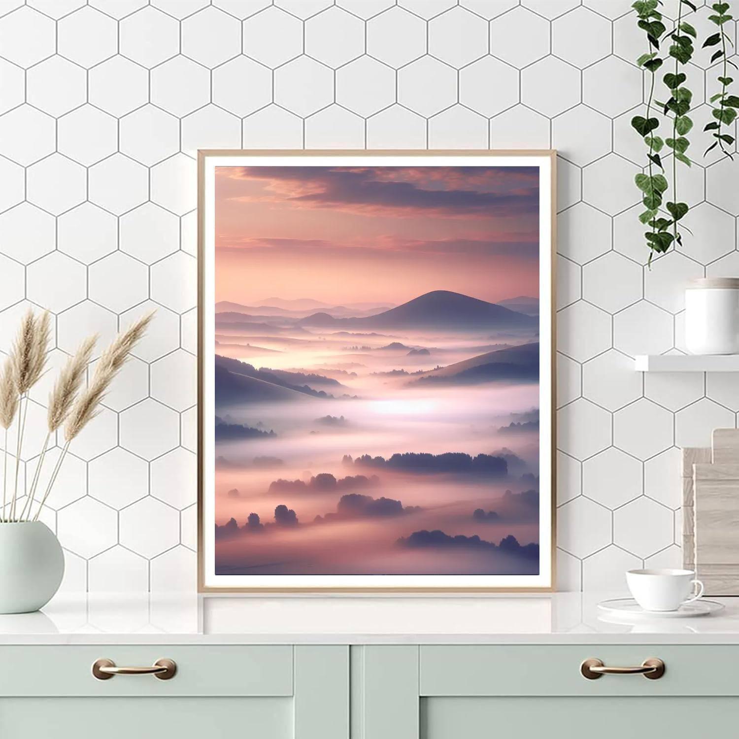 Misty Morning Hills Painting By Numbers Kit