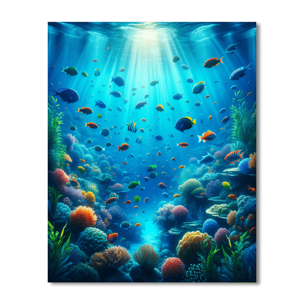 Aquatic Harmony Paint By Color