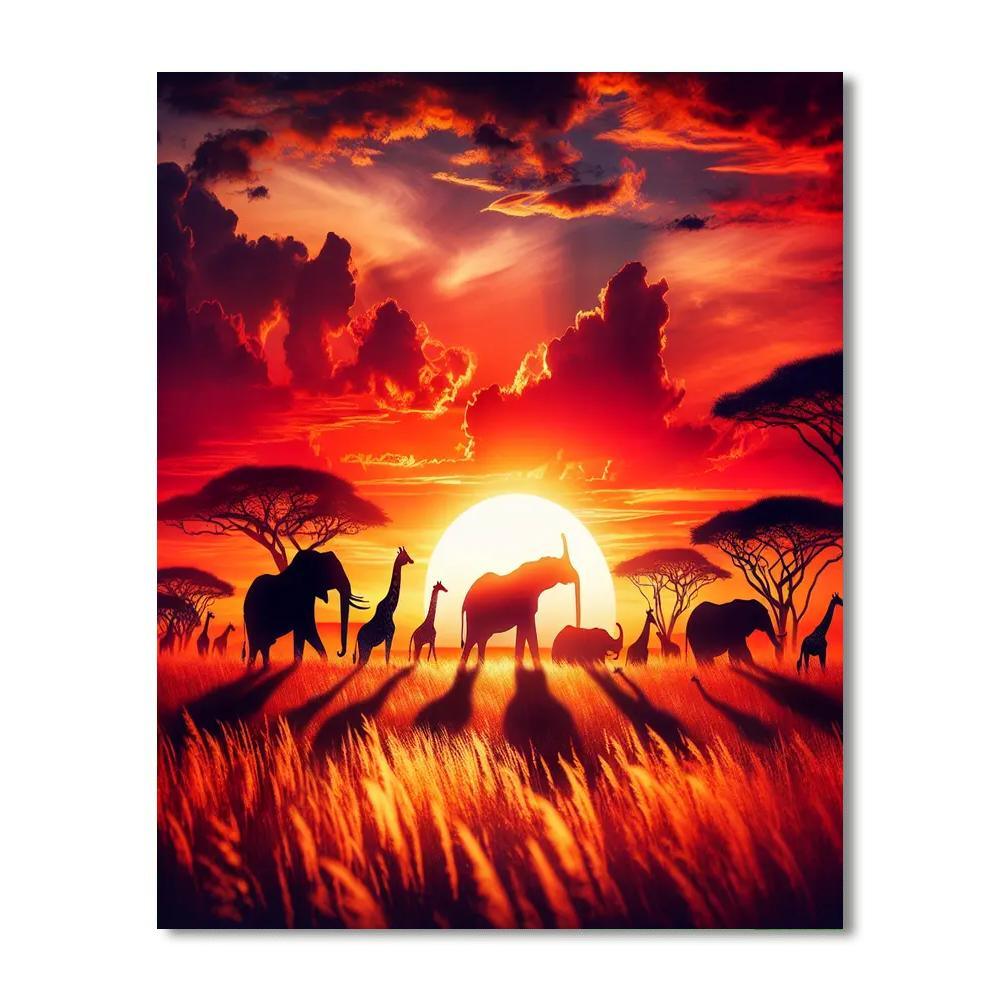 Sunset Savanna Adventure Paint By Number