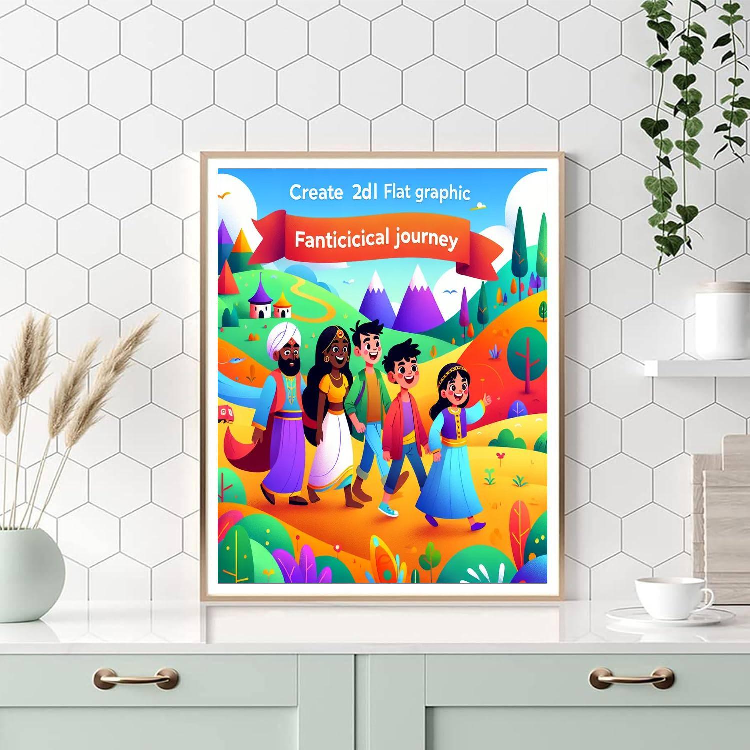 Creative Cartoon Adventure Paint By Numbers Kits