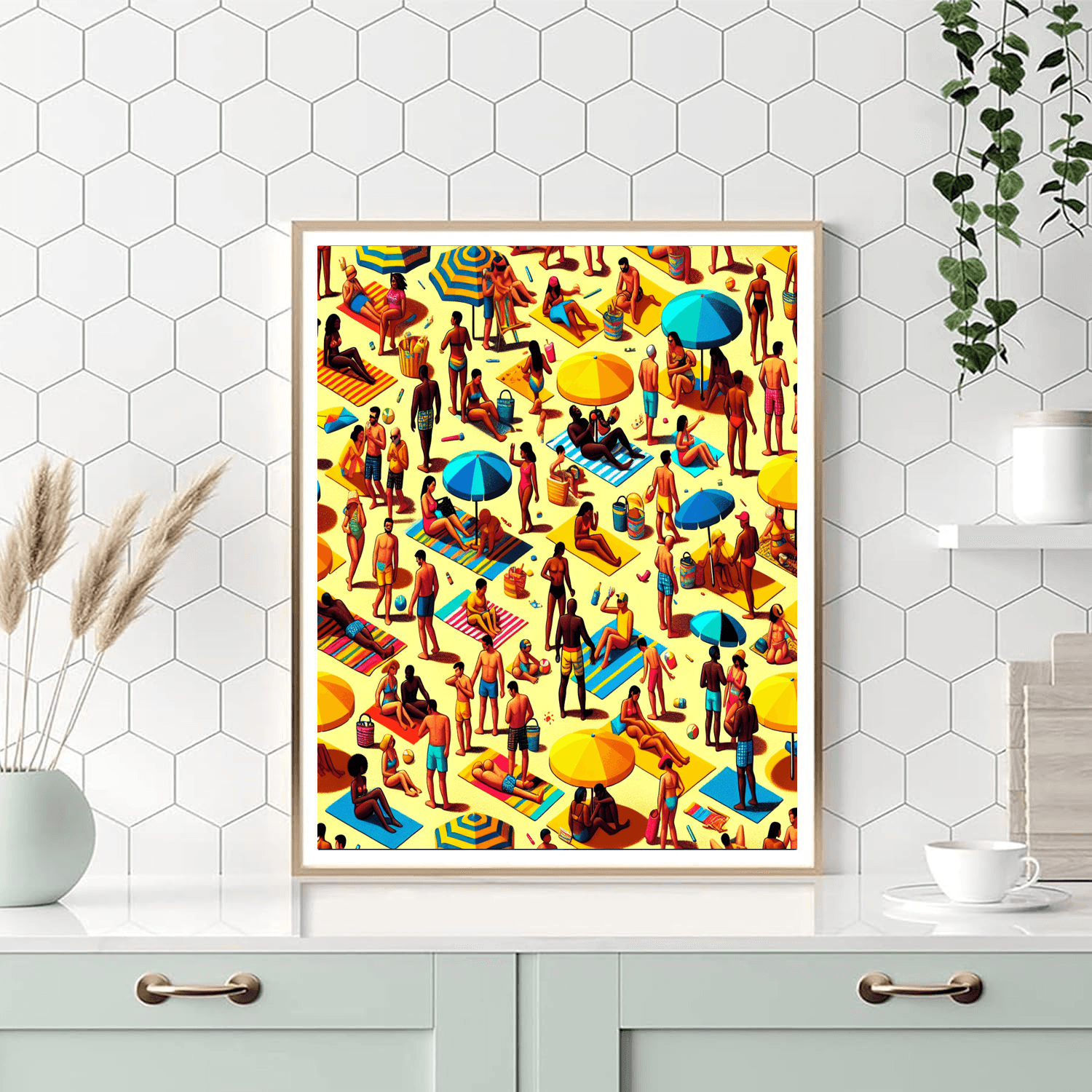 Lively Summer Beach Day Painting By Numbers Kit