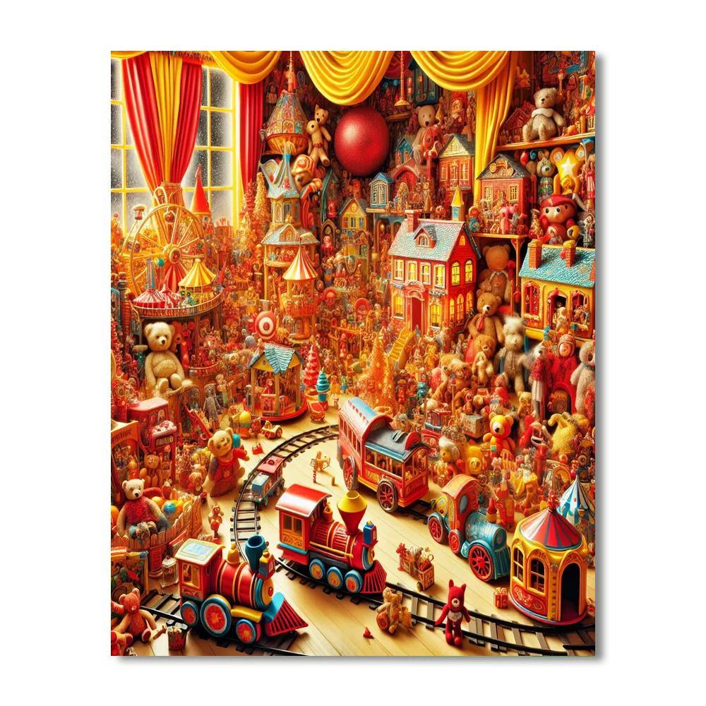 Whimsical Toyland DIY Paint By Numbers