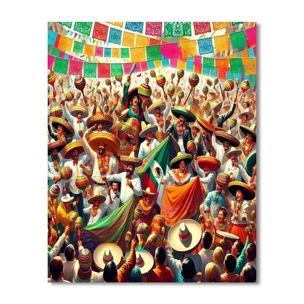 Lively Mexican Fiesta Paint By Color