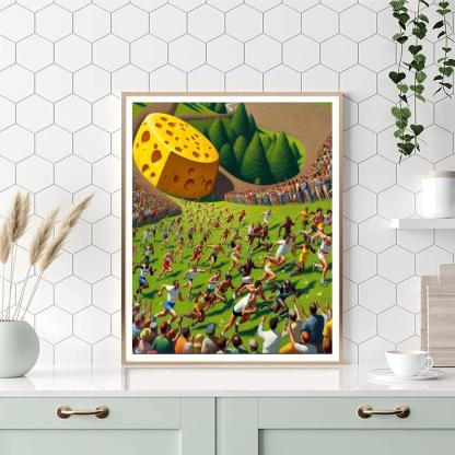 Cheese Rolling Festival - Gloucestershire Numbered Painting Kits