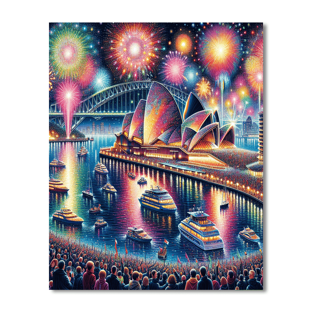 Sydney New Year's Eve - Sydney Number Painting