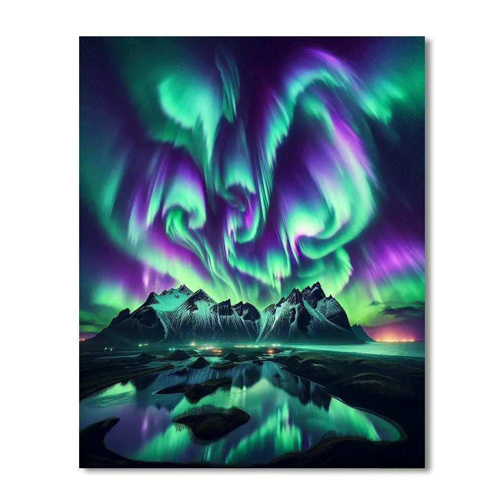 Aurora Borealis Majesty Painting By Numbers Kit