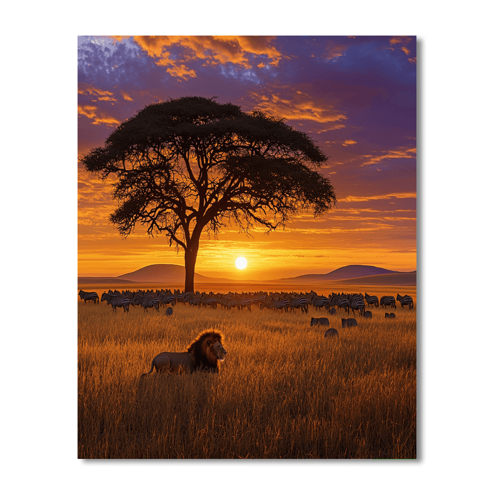 The Serengeti Painting Number Kit