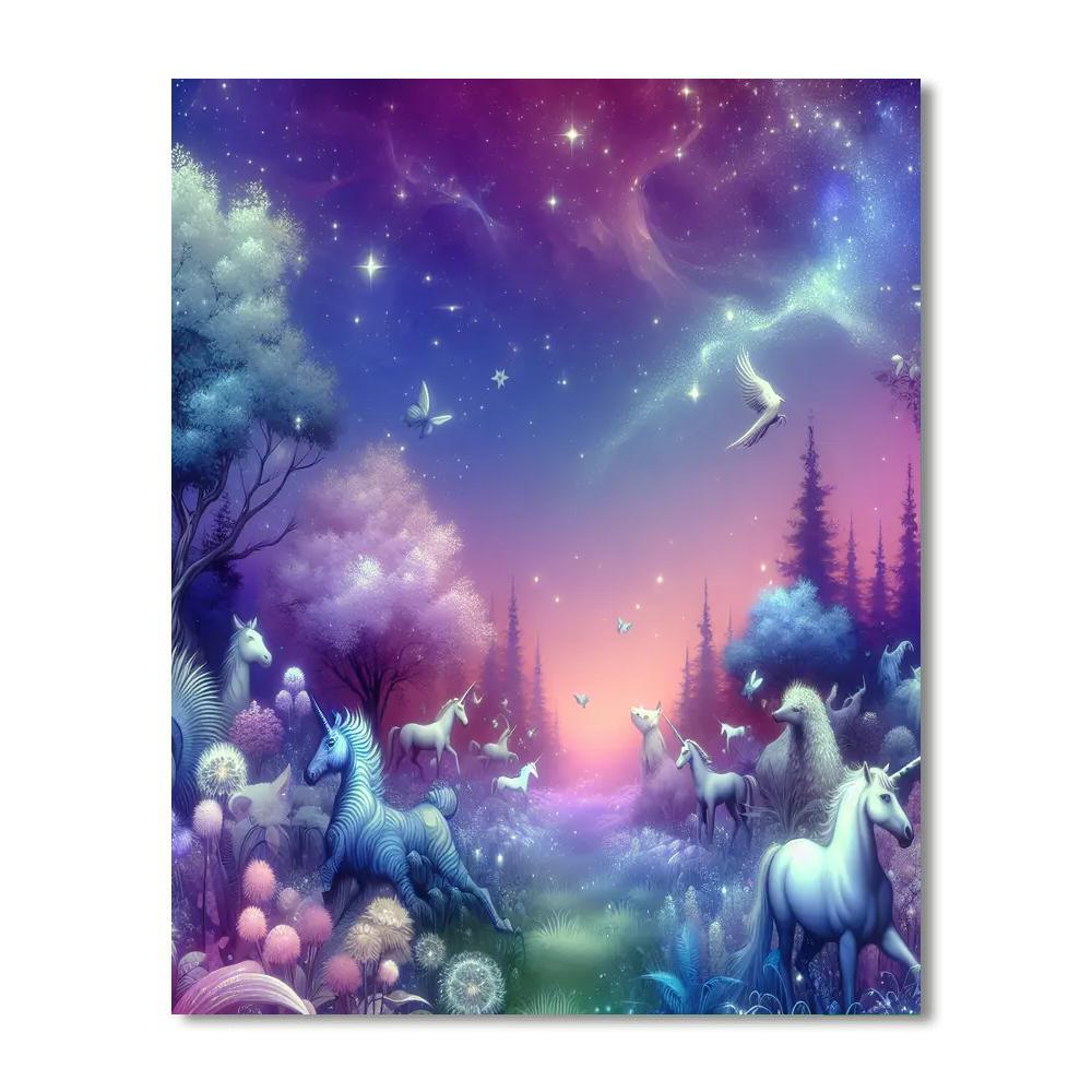 Mystical Unicorn Glade Paint By Numbers Art