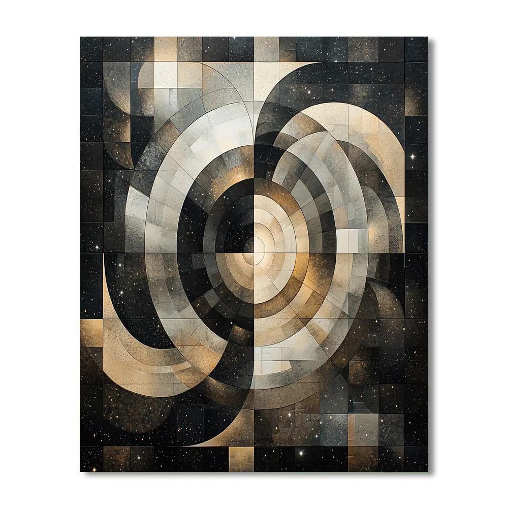 M.C. Escher Inspired The Illusion Of Space  Number Painting