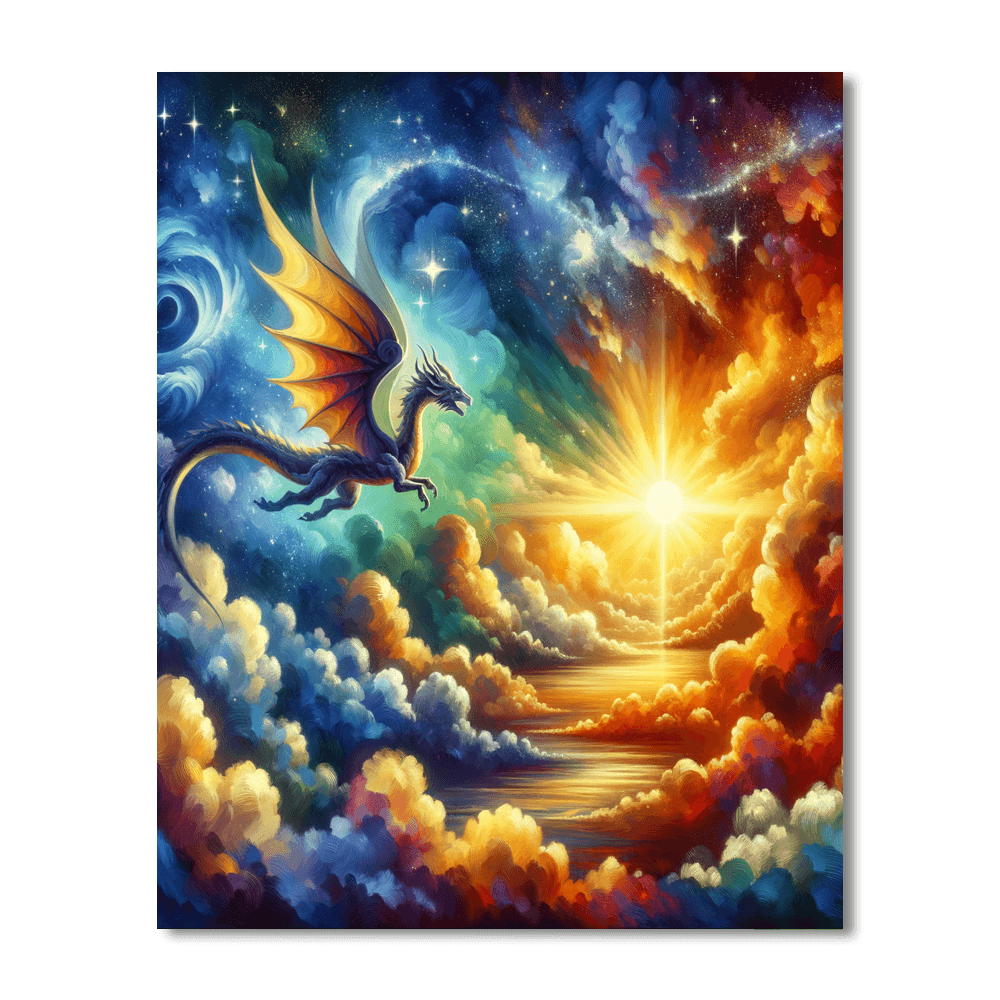 Adventurous Dragon's Flight Paint By Numbers