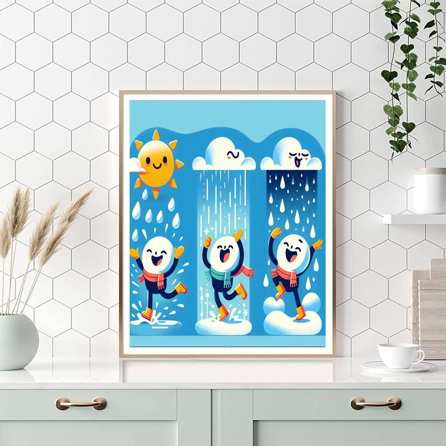 Playful Weather Friends Paint By Number