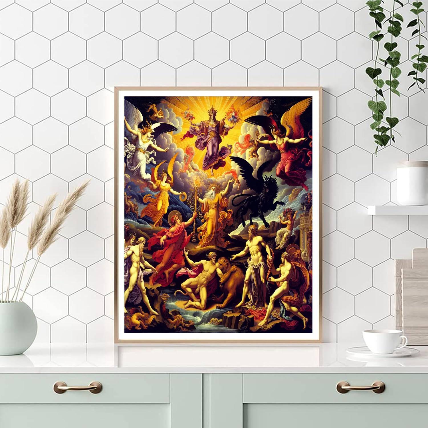 Ancient Mythology Marvel Number Painting