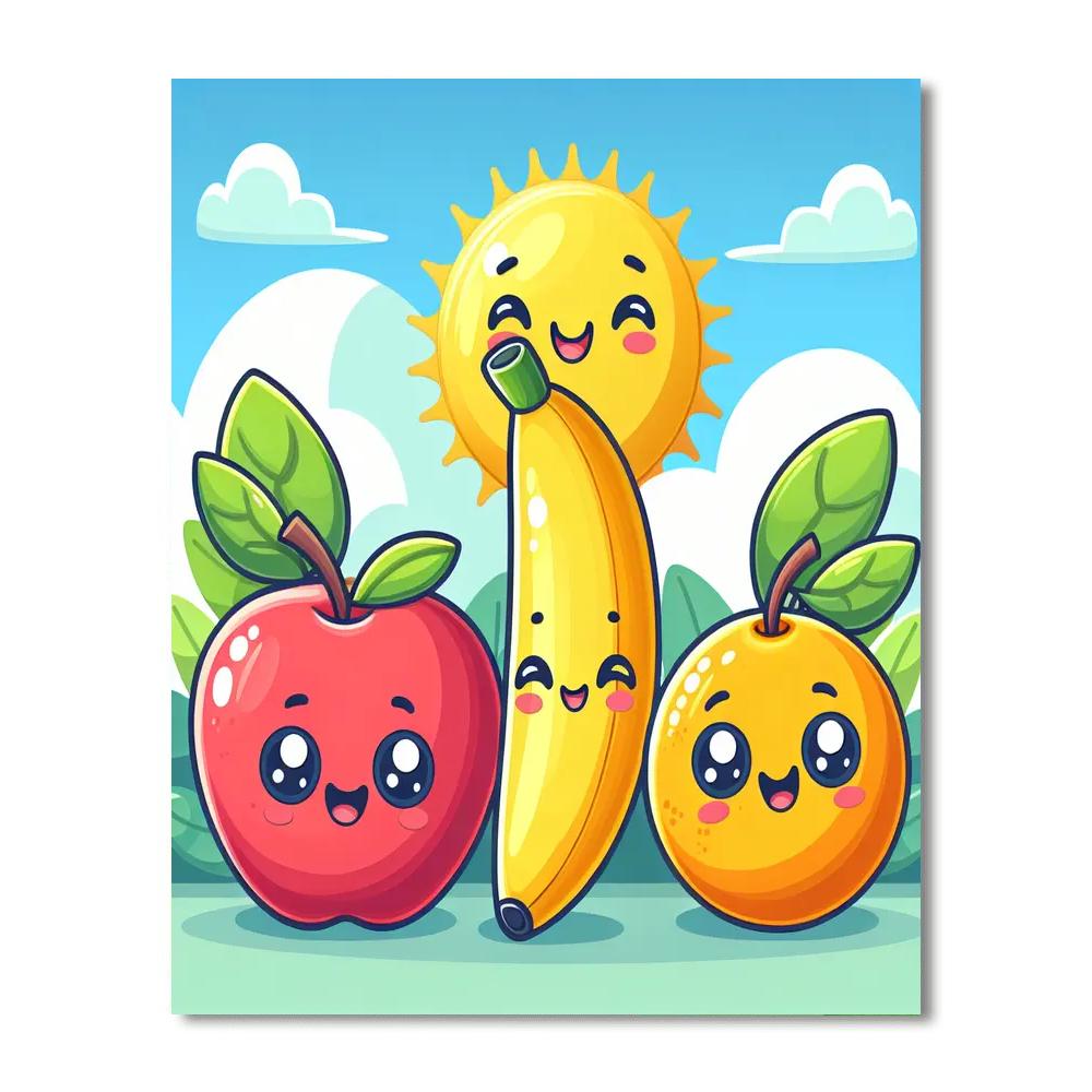 Fun Fruit Friends Painting By Numbers Kit