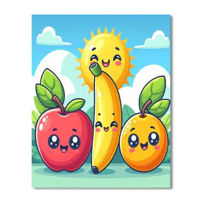 Fun Fruit Friends Painting By Numbers Kit