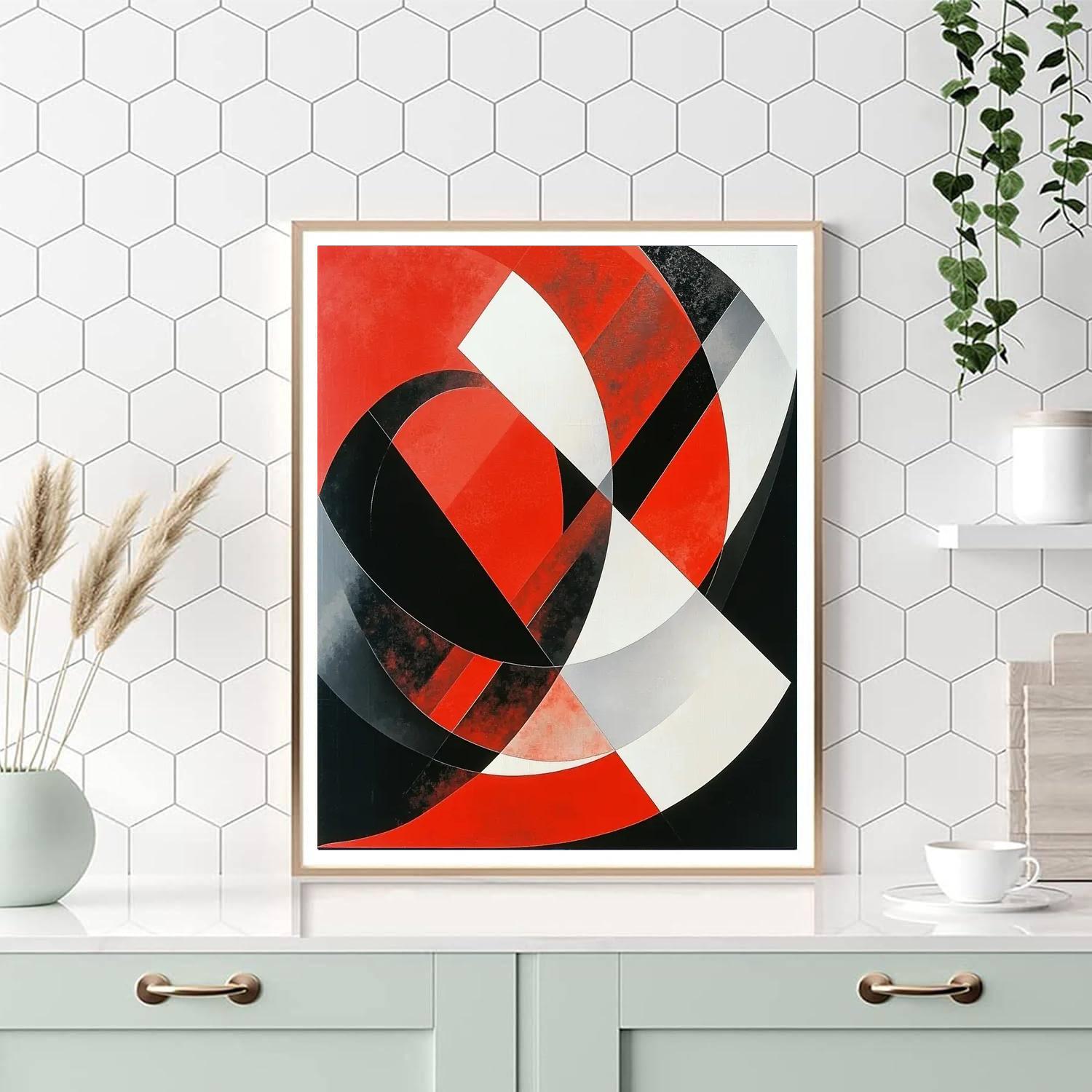 Kazimir Malevich Inspired Bold Intersection  Painting Number Kit