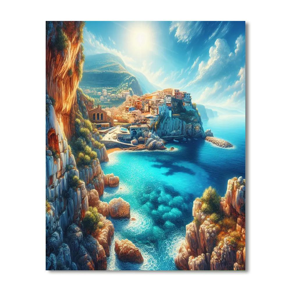 Azure Waters Of Amalfi Numbered Painting Kits