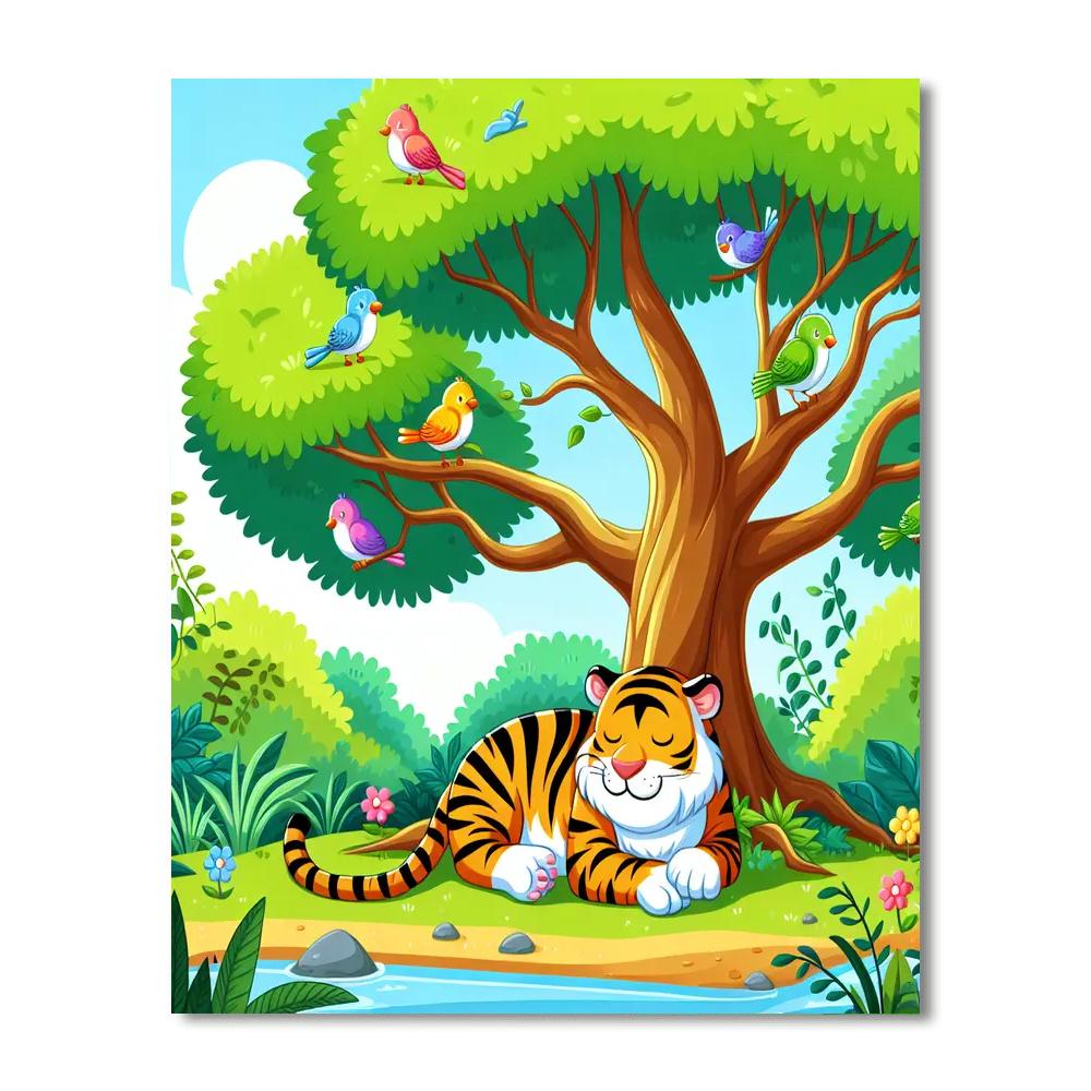 Quiet Jungle Oasis Paint By Numbers