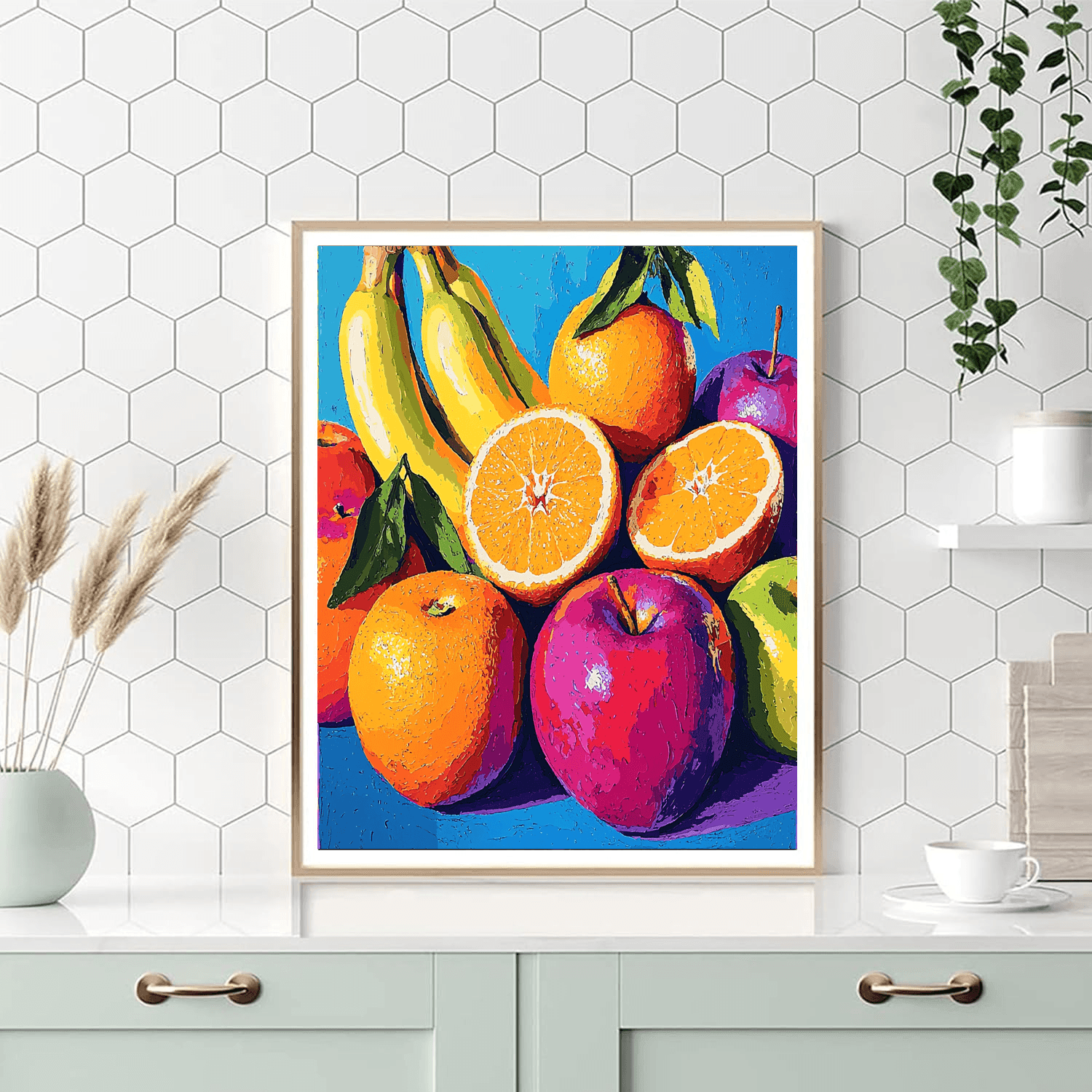 Andy Warhol Inspired Colorful Fruits Medley  Paint By Numbers Kits