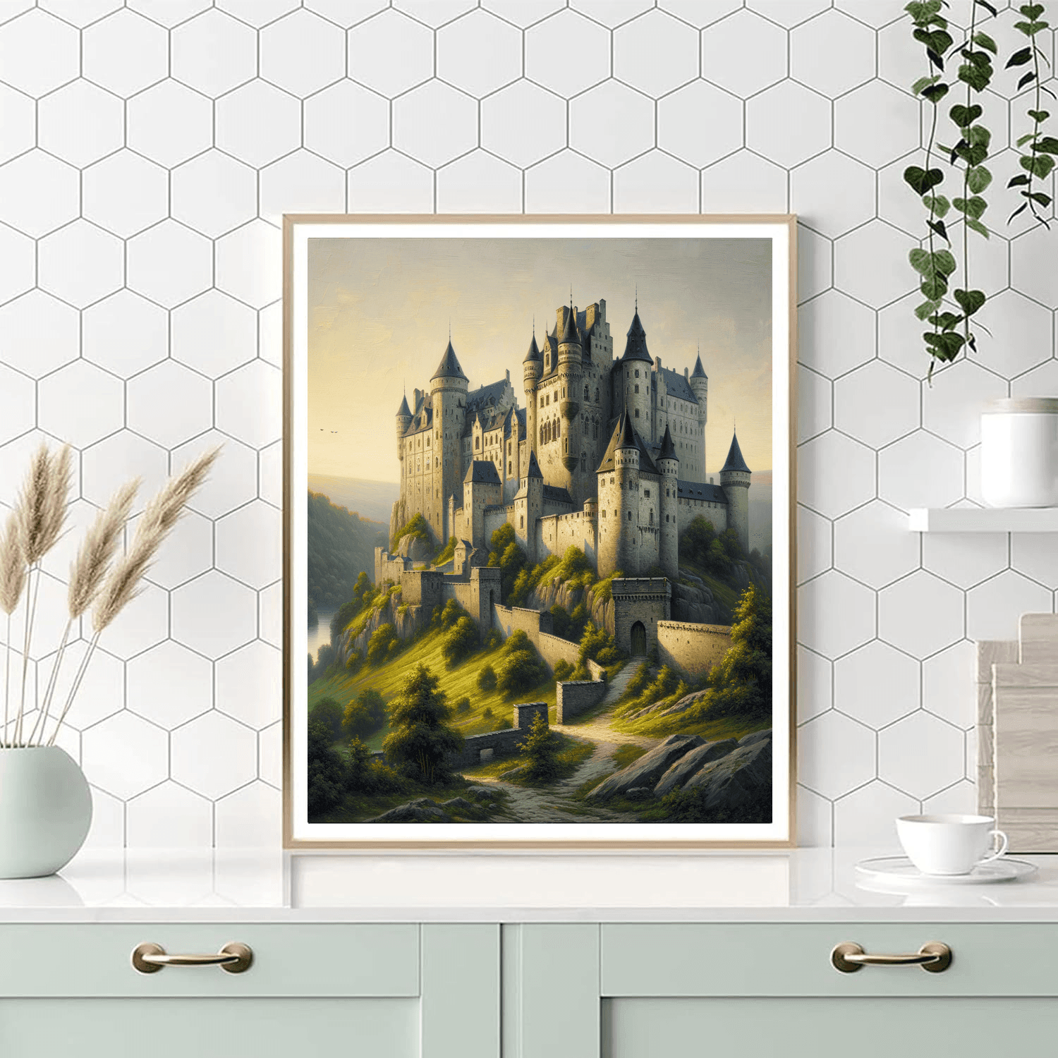 Historic Medieval Castle DIY Paint By Numbers