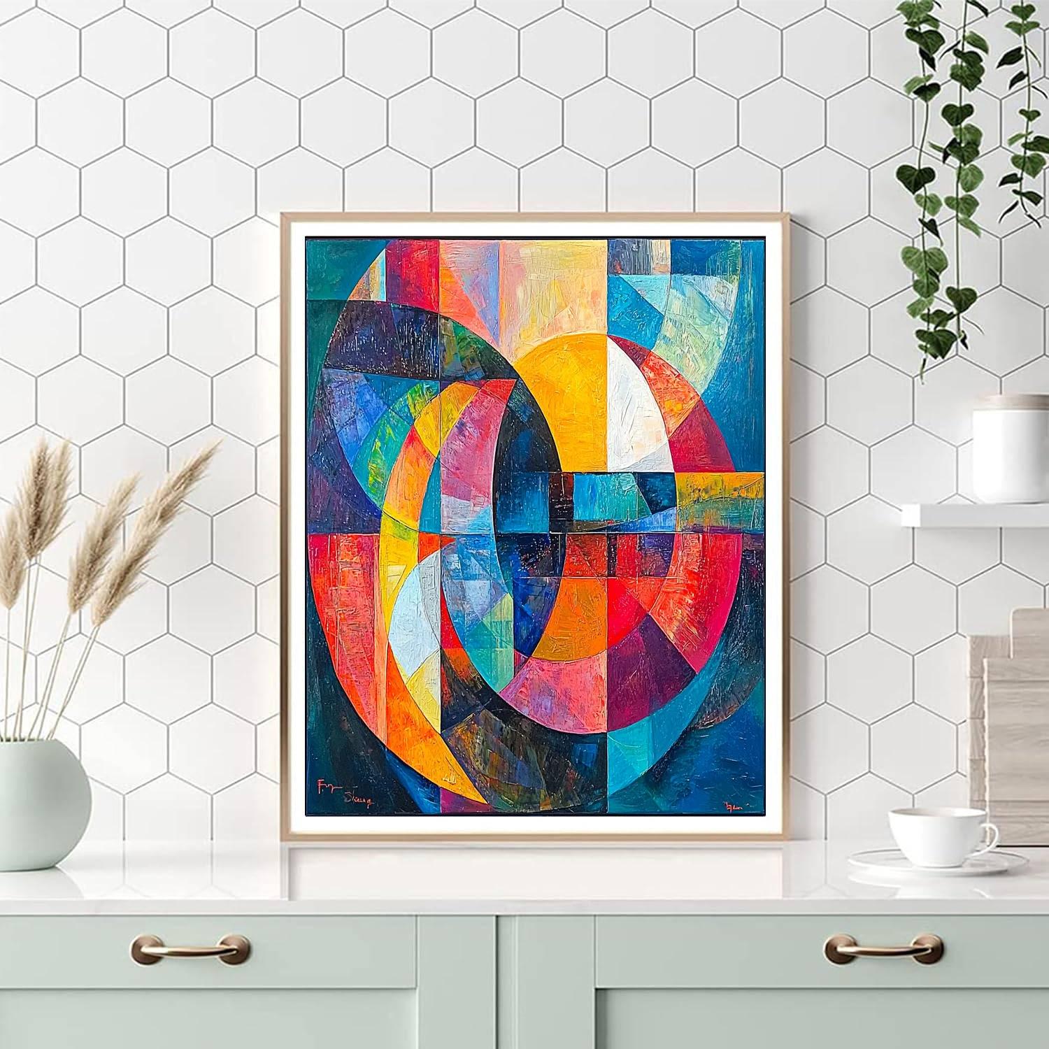 Frank Stella Inspired Prismatic Odyssey  Paint By Color