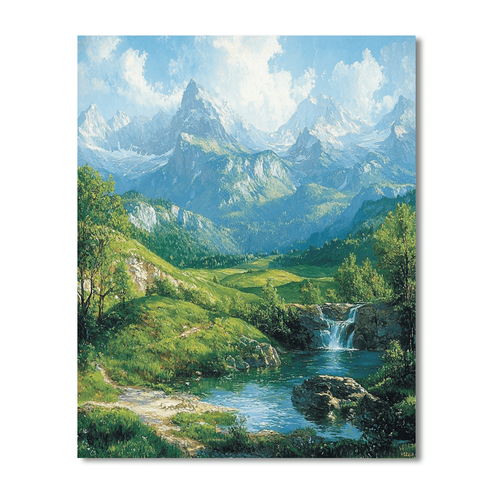 Albert Bierstadt Inspired Timeless Landscape Journey  Painting By Numbers Kit