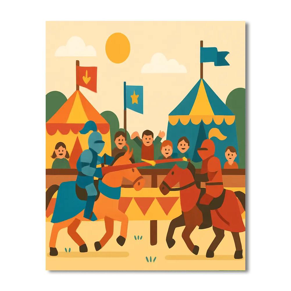 Historic Knights' Tournament Painting By Numbers Kit
