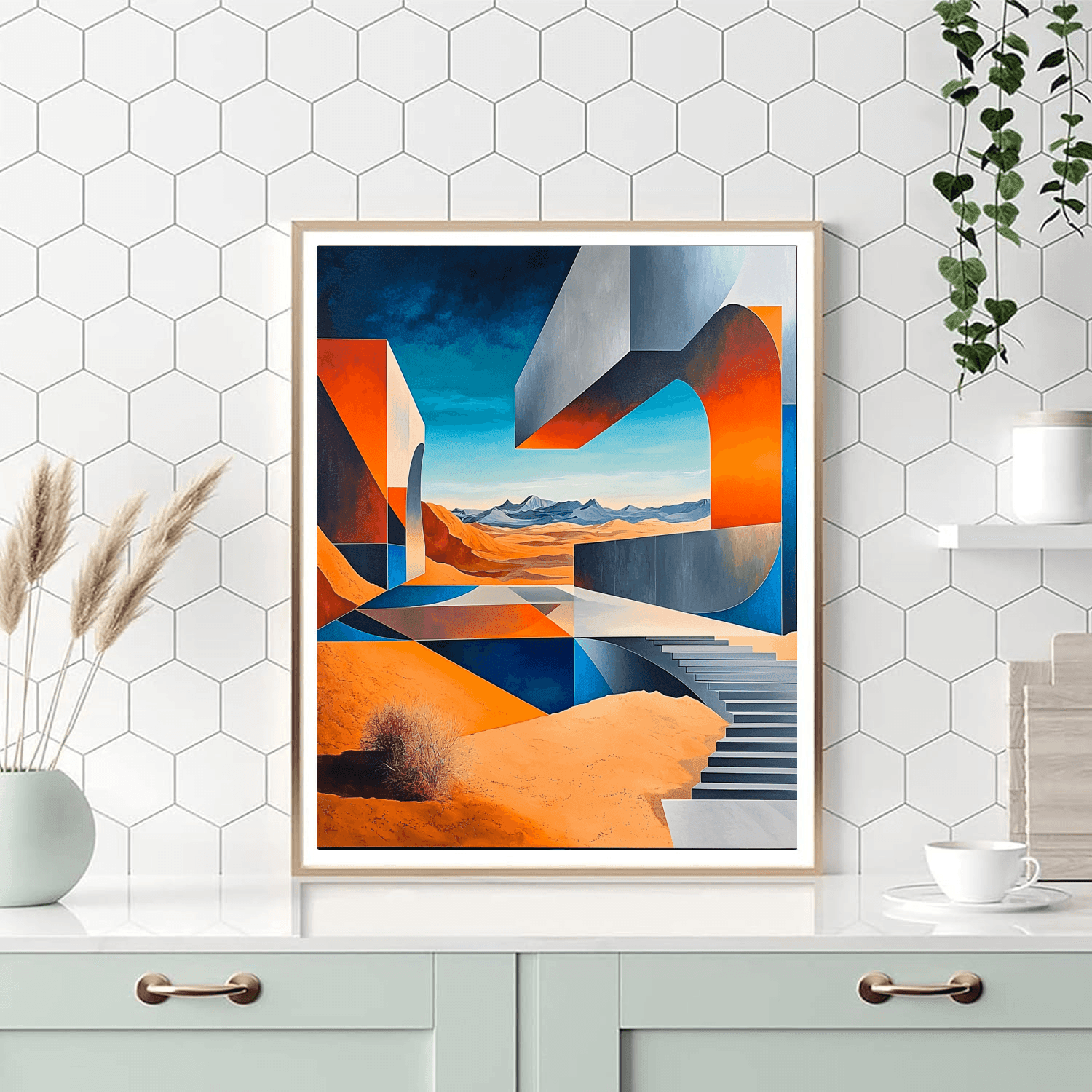 Gaudi Inspired Futuristic Desert Oasis Paint By Numbers Kits