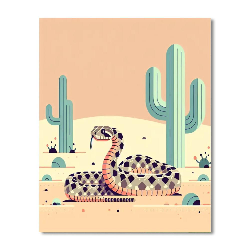 Roving Rattlesnake Painting By Numbers Kit