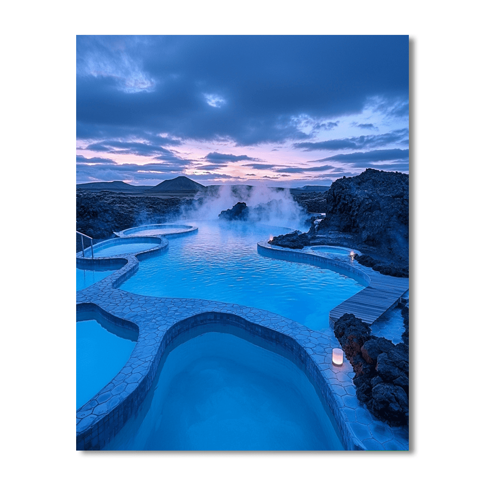 Myvatn Nature Baths - North Iceland Numbered Painting Kits