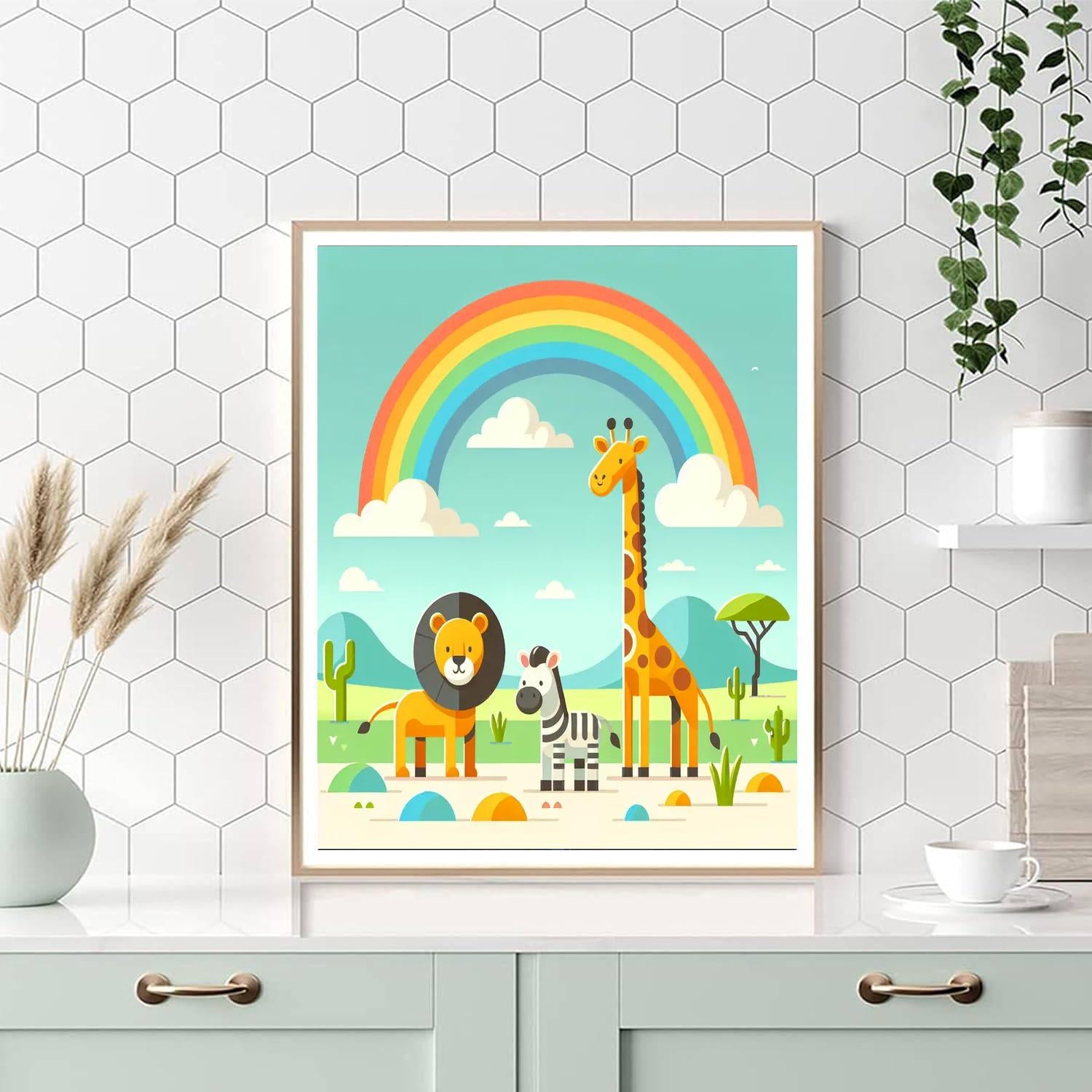 Nature's Rainbow Safari Paint By Number