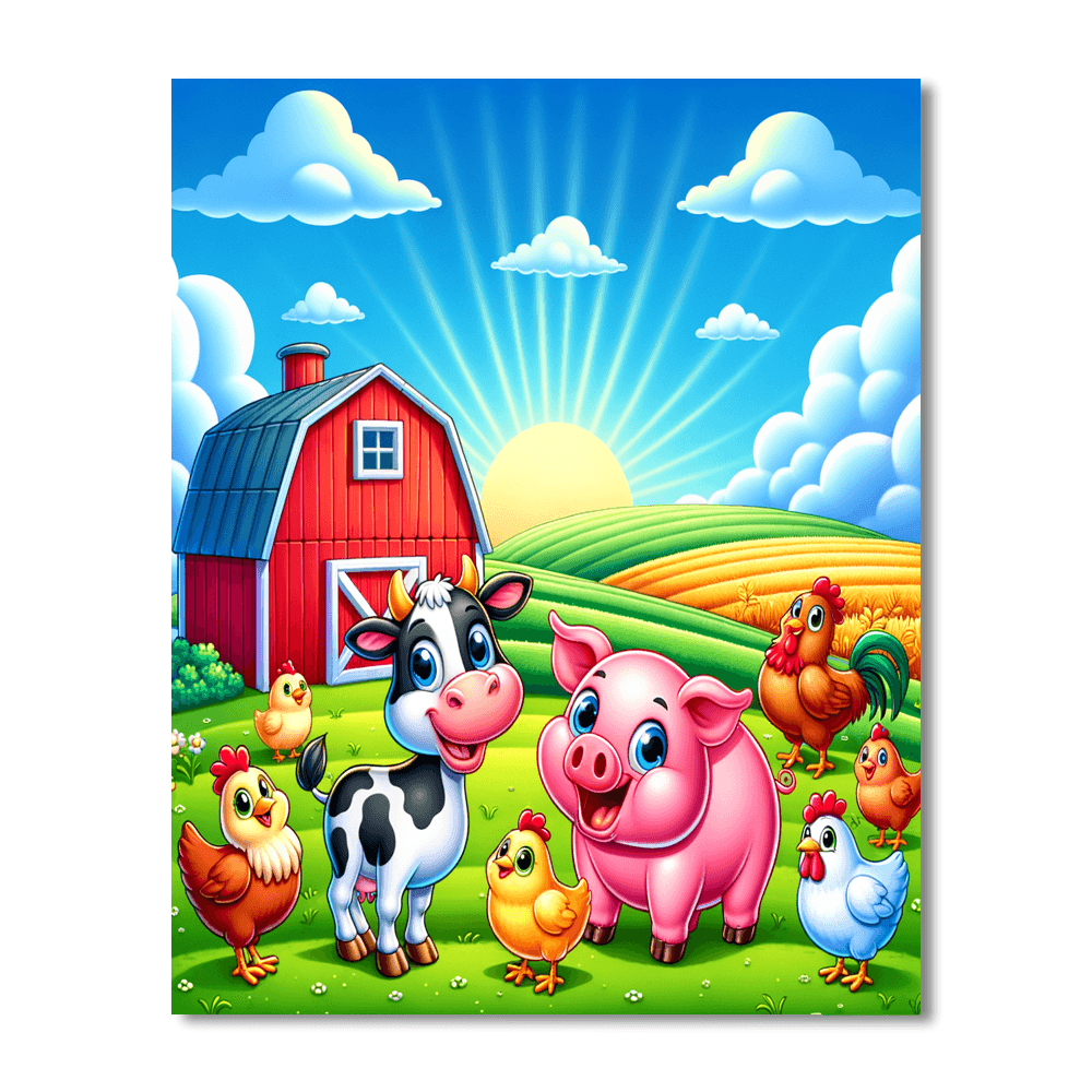 Adventure On The Farm Painting By Numbers Kit