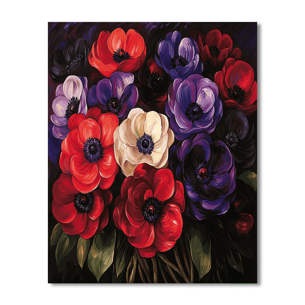 Edvard Munch Inspired Gothic Floral Symphony  Paint By Numbers Kits